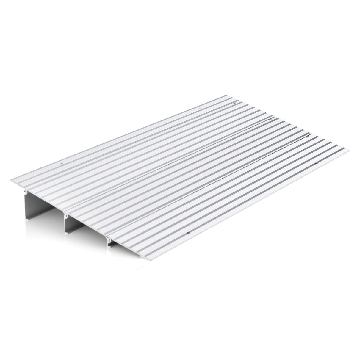 Dörrtröskelramp – hög infartsramp med justerbar aluminiumram halkfri påfartsramp – 8,5 cm – Silver