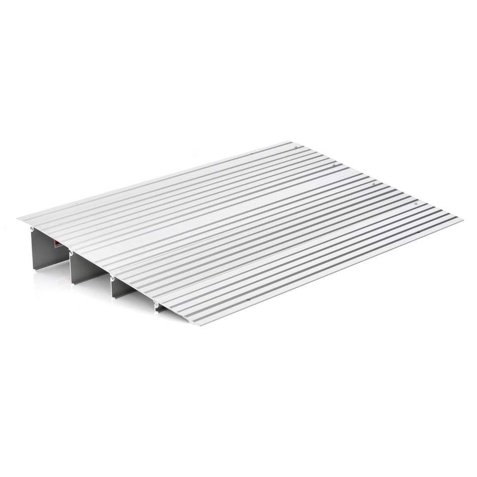 Dörrtröskelramp – hög infartsramp med justerbar aluminiumram halkfri påfartsramp – 10,5 cm – Silver
