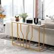 Konsolbord – med geometrisk metallram Ingångsbord + – 110 x 30 x 80 cm – Guld