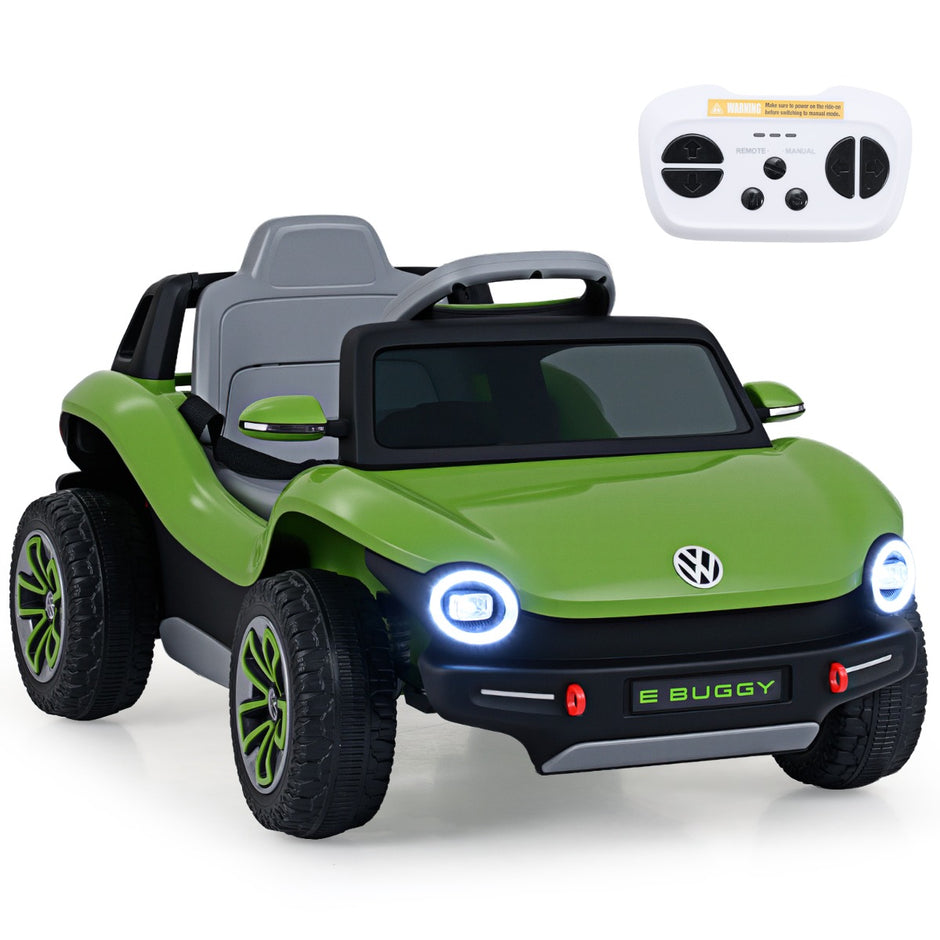 Barns – elbil VW inkl. 2,4G fjärrkontroll 12V elektrisk elfordon – Grön