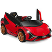 12V – Lamborghini barnbil med 2,4G fjärrkontroll 3-5km/h MP3 – Röd