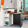 Receptiondisk – med låsbar låda, justerbar hylla, oval bordsskiva, och – Svart och vit