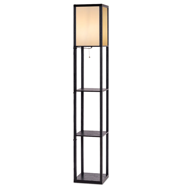 vånings – golvlampa Hylla Modern – 3 26 x 26 x 160 cm – Svart