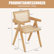 Set – med matsalsstolar köksstolar gjorda av bambu och simulerad rotting – 4 50 x 52 x 81 cm – Natur