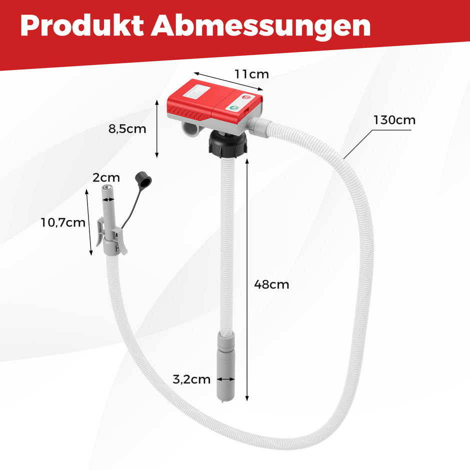 Bränsleöverföringspump – GPM med automatisk stopp sensor elektrisk bränslepump storleksadaptrar – 3,8 3 – Vit
