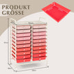 Rollwagen – mit Stapelbaren Schubladen och Metallgestell Rollcontainer – 20 – Rosa