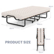 Vikbar – Säng Memoryskum Madrass Hjul För Gäster Italien – 80 x 200 Cm – Beige + Svart
