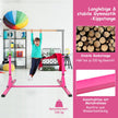 Vikbar – gymnastikstång för barn Vacklingsfri hemträningsutrustning (90-150) cm – 136 x 172 x – Rosa
