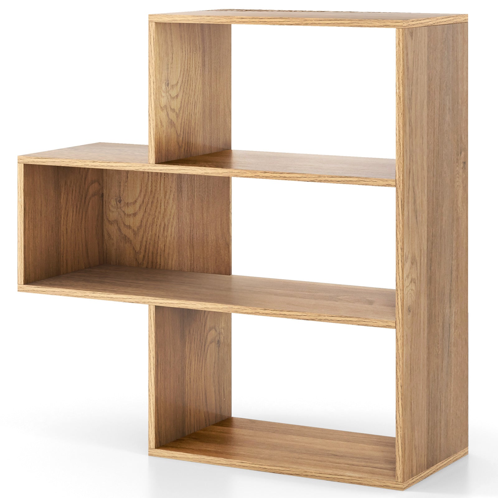 Konvexa – bokhylla med tippskydd nivåer stående rumsavdelare – 3 29,5 x 84 x 83,5 cm – Natur