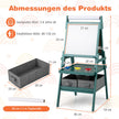 i – Barn Tafel med Pappersrulle och magnetisk Krittavla Whiteboard Dubbelsidig – 3 1 – Grön