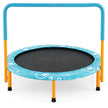 Barntrampolin – med handtag Mini upp till belastning Fällbart – 150 kg Ø 92 cm – Orange