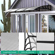 Kapell – för ytterdörr takbeläggning infälld transparent – 199 x 99 cm – Grå