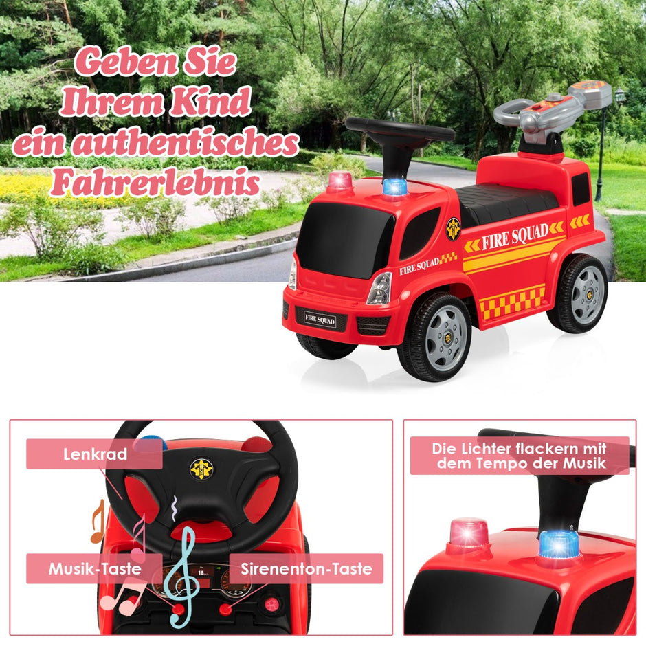 Barnbrandbil – med såpbubbelpistol för från månader – 18-36 – Röd