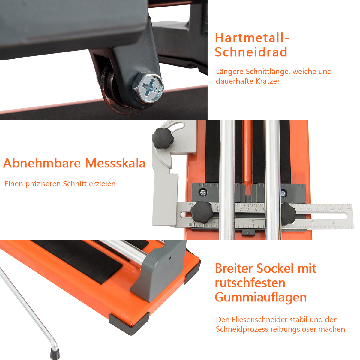 Professionell – Kakelskärare Diagonal Porslinsskärare – 40,5 cm 61 cm – Orange