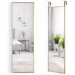 Hellängdsspegel – med höjdjusterbara hängkrokar Väggspegel Gyllene – 37 x 120 cm – Guld
