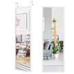 Hellängdsspegel – Väggspegel Dörrspegel Hängspegel – 36,5 x 1,5 x 107 cm – Vit