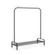 Klädställ – med justerbara fötter och klädstång förvaringsfack – 112 x 42 x 145 cm – Svart