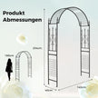 Rose – Arch Metal Garden för klätterväxter Spaljébåge bröllopsfest på bakgården – 143 x 40 x 234 cm – Svart