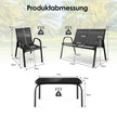 delar – utemöblersset samtalsset med soffbord – 4 51 x 71 x 35 cm – Grå