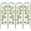 Spaljé – Metall Set med Dekorativt trädgårdsstaket Fristående – 4 180 x 50 cm – Grön