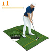i – golf tee matta med konstgräs, tees, inriktningsstänger och förborrade hål – 3 1 2 2 6 152 x 92 cm 27 mm – Grön