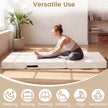 i – Fällbar soffa/säng av chenille med kudde för vardagsrum, sovrum eller hemtkontor – 3 1 2 – Beige