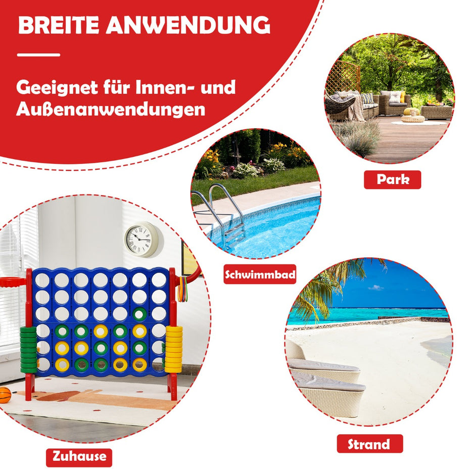 Stort – i rad Jumbo i set Blå + – 4 4 84 x 33 x 79 cm – Röd