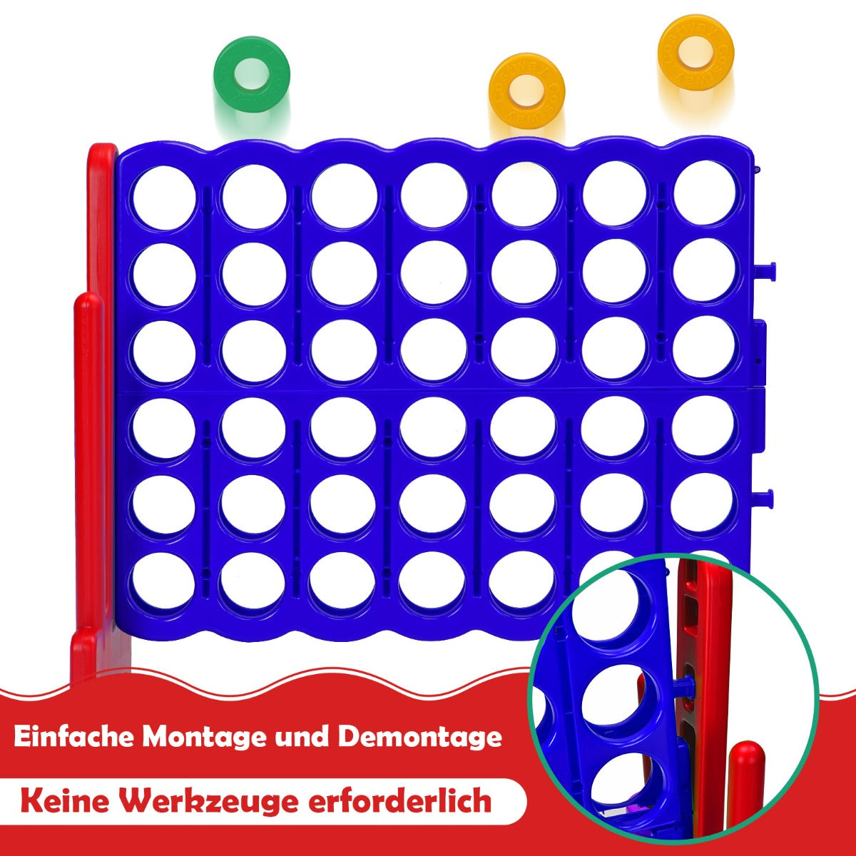 Stort – i rad Jumbo i set Blå + – 4 4 84 x 33 x 79 cm – Röd