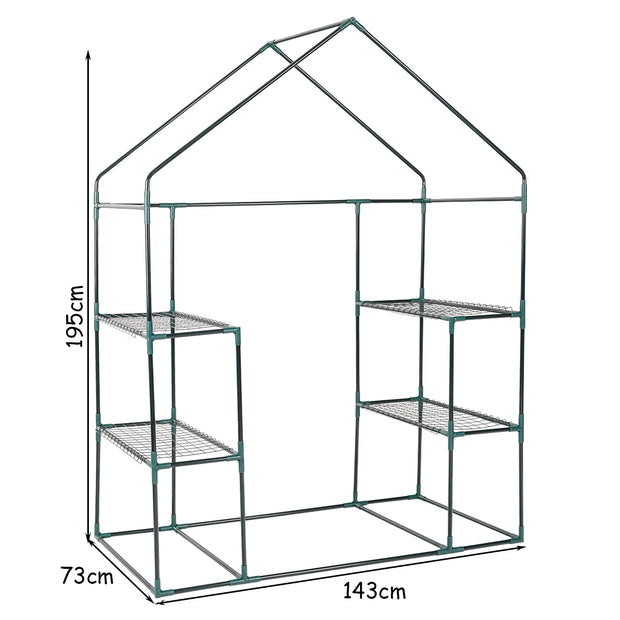 Växthusfolie – växthusväxthusväxthus tomathus – 143 x 73 x 195 cm – Genomskinlig