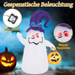 LED uppblåsbar – Halloween spöke med pumpa utomhus skrämmande dekoration – 180 cm – Vit