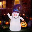 LED uppblåsbar – Halloween spöke med pumpa utomhus skrämmande dekoration – 180 cm – Vit