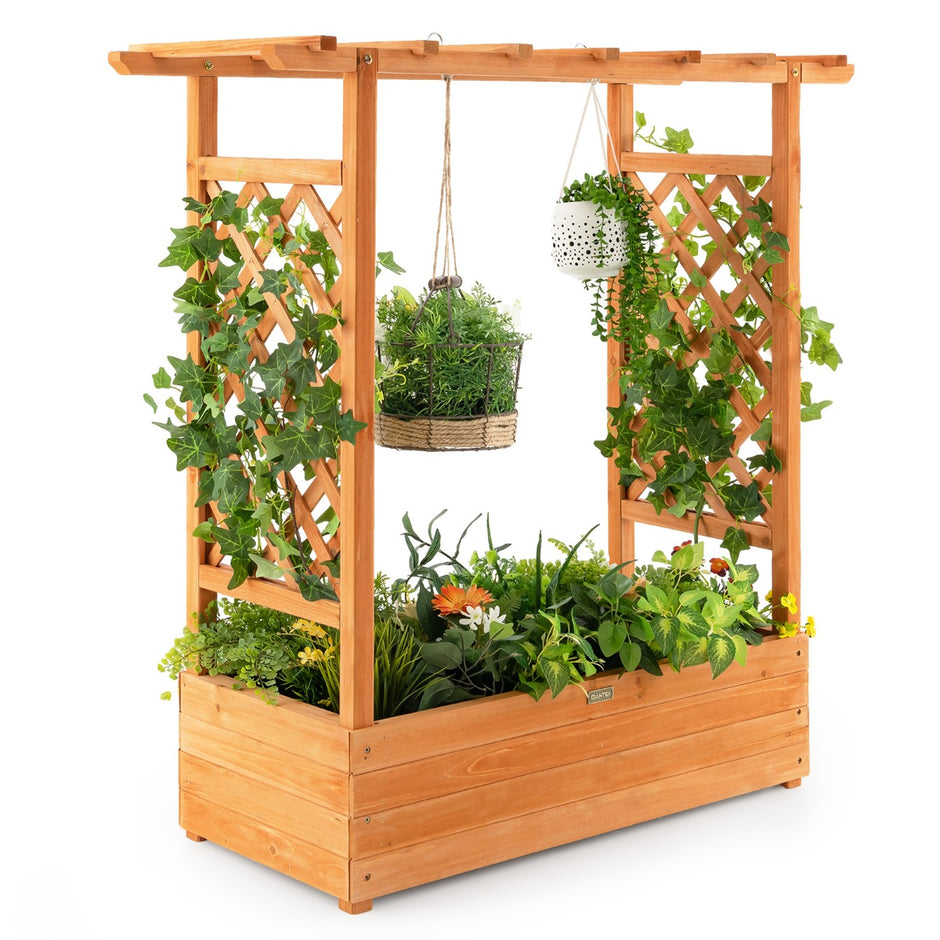 Upphöjd – säng med välvd spaljé och hängande tak – 110 x 44 x 113,5 cm – Orange