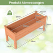 Upphöjd – odlingsbädd i trä för barn Odlingskorg med en belastningskapacitet på upp till – 120 x 43,5 x 51 cm 100 kg – Orange