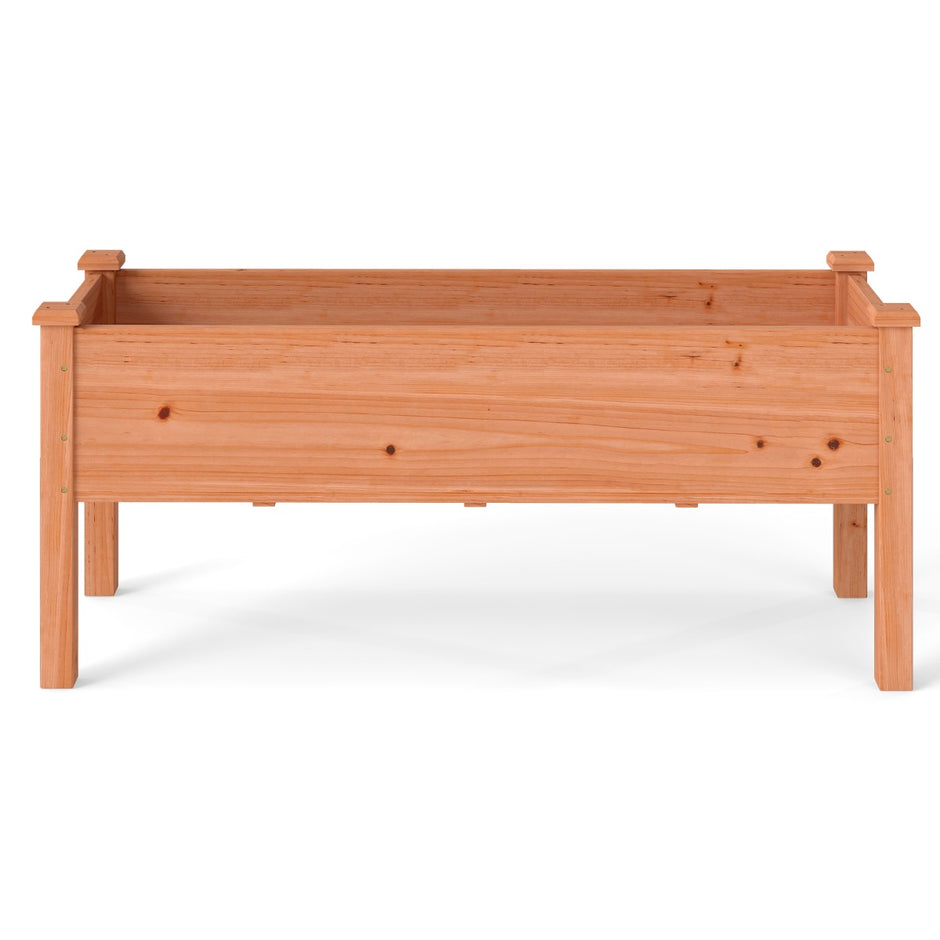 Upphöjd – odlingsbädd i trä för barn Odlingskorg med en belastningskapacitet på upp till – 120 x 43,5 x 51 cm 100 kg – Orange