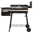 BBQ Kolgrill – med hjul Grillvagn lock Utegrill – 115 x 65 x 108 cm – Svart