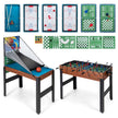 i – Spelbordsset Multifunktionellt med Fotbollsbord Hockey Biljard Bordtennis Natur+ – 15 1 – Svart