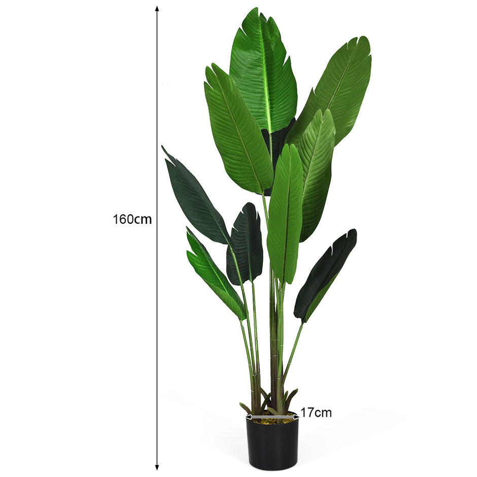 Konstgjord – växt Tropisk Palm Artificiell Monstera – 160 cm – Grön