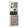 Köksskåp – Högt Trä med låda Justerbara hyllor – 60 x 40 x 180 cm – Vit