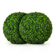 2er – Buxbom Ball Buxwood UV beständig Topiary Artificiell Växt Dekorativ – Grön
