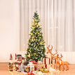 Snötäckt – julgran med metallställ och spetsiga PVC nålar – 630 180 cm – Grön