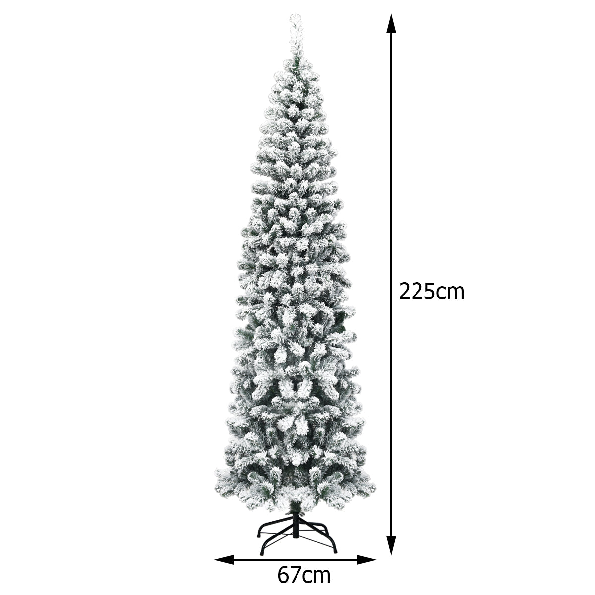 Konstgjord – snötäckt julgran med grenar som – 461 225 cm – Grön