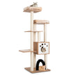 vånings – kattträd med mysiga mattor och grotta kattbåge – 6 176 cm – Beige