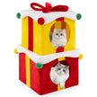 nivå – julkattgrotta med pilbåge och boll staplingsbara presentförpackningar Cat House – 2 – Röd