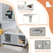 i – sidobord och kattskåp med skrapbräda Kattlåda Soffbord – 2 1 90 x 50 x 50 cm – Grå