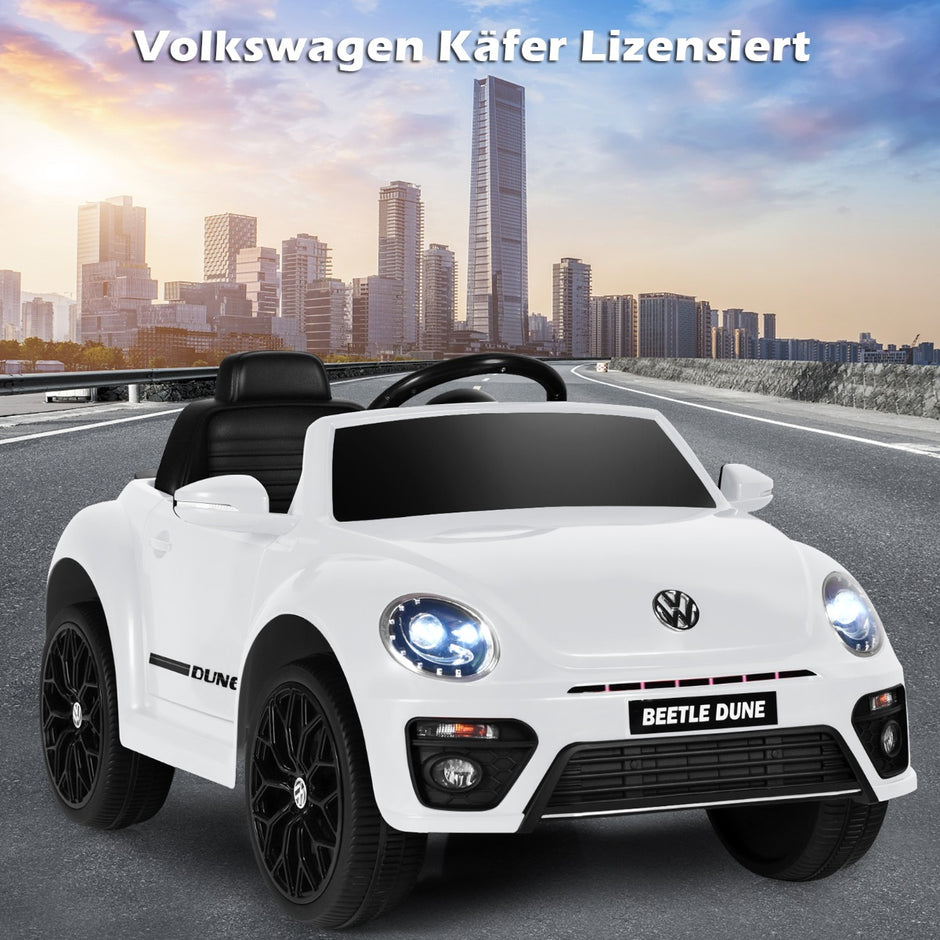 VW Beetle – barnbil med musik och ljuslägen inkl 2,4G Fjärrkontroll – 2 – Vit