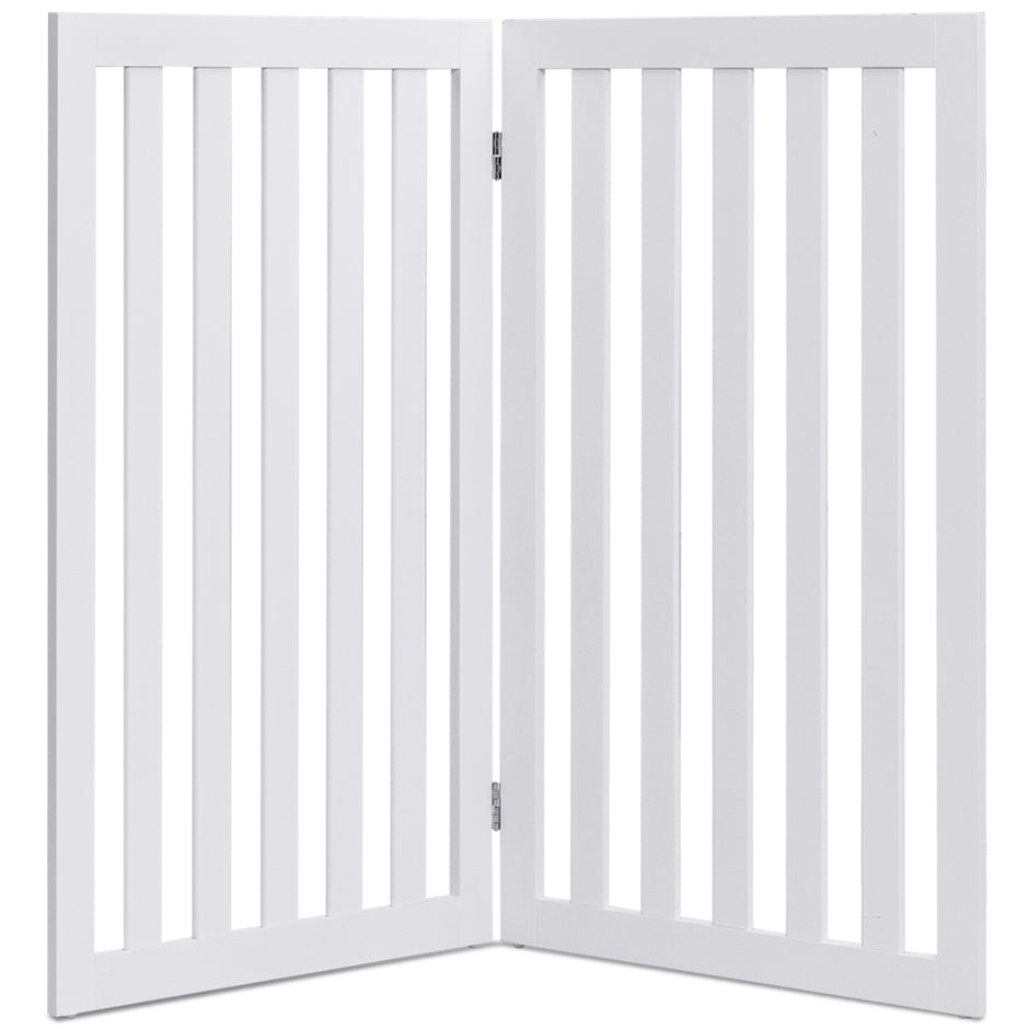 Hundspärr – hög paneler skyddsgrind Träfällbar ( förlängning) – 89 cm 2 – Vit
