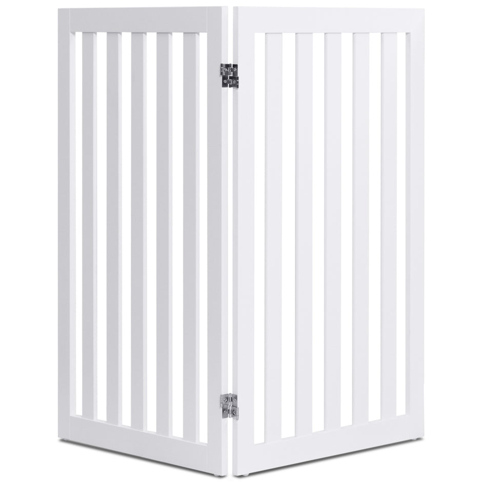 Hundspärr – hög paneler skyddsgrind Träfällbar ( förlängning) – 89 cm 2 – Vit