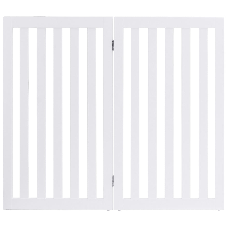 Hundspärr – hög paneler skyddsgrind Träfällbar ( förlängning) – 89 cm 2 – Vit