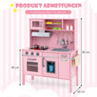 Barn – Kök Lek Set Trä med Mikrovågsugn – 72 x 30 x 90 cm – Rosa