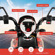 12V – barnmotorcykel med träningshjul Aprilia licensierad elmotorcykel – Röd